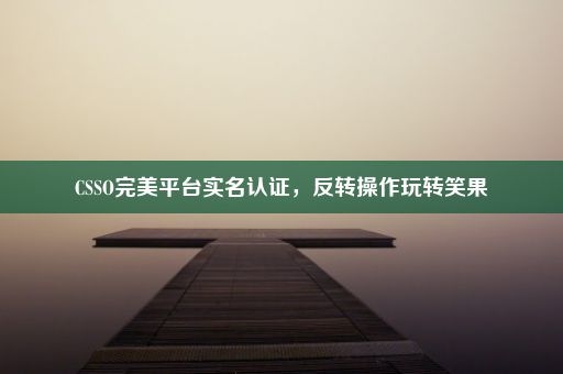 CSSO完美平台实名认证，反转操作玩转笑果