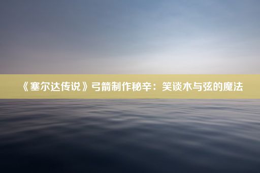 《塞尔达传说》弓箭制作秘辛：笑谈木与弦的魔法