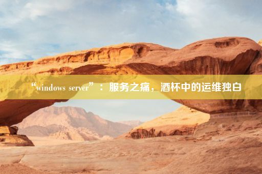 “windows server”：服务之痛，酒杯中的运维独白