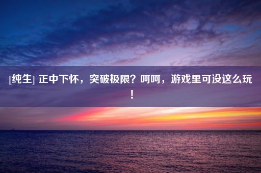 [纯生] 正中下怀，突破极限？呵呵，游戏里可没这么玩！