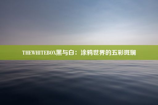 THEWHITEBOX黑与白：涂鸦世界的五彩斑斓